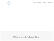 Tablet Screenshot of lesleysbeautyclinic.com